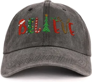 Baseball Cap for Women Men Embroidery Adjustable Washed Distressed Trucker Hat