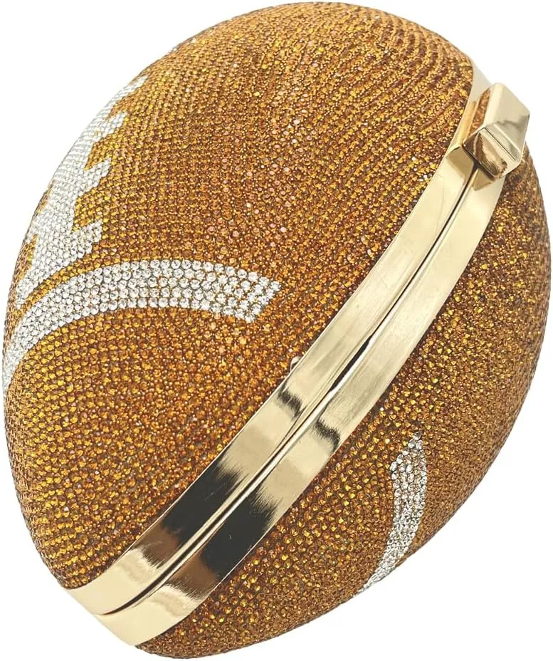 Basketball Clutch Purse with Rhinestone Bling Ball Play Purse for Women