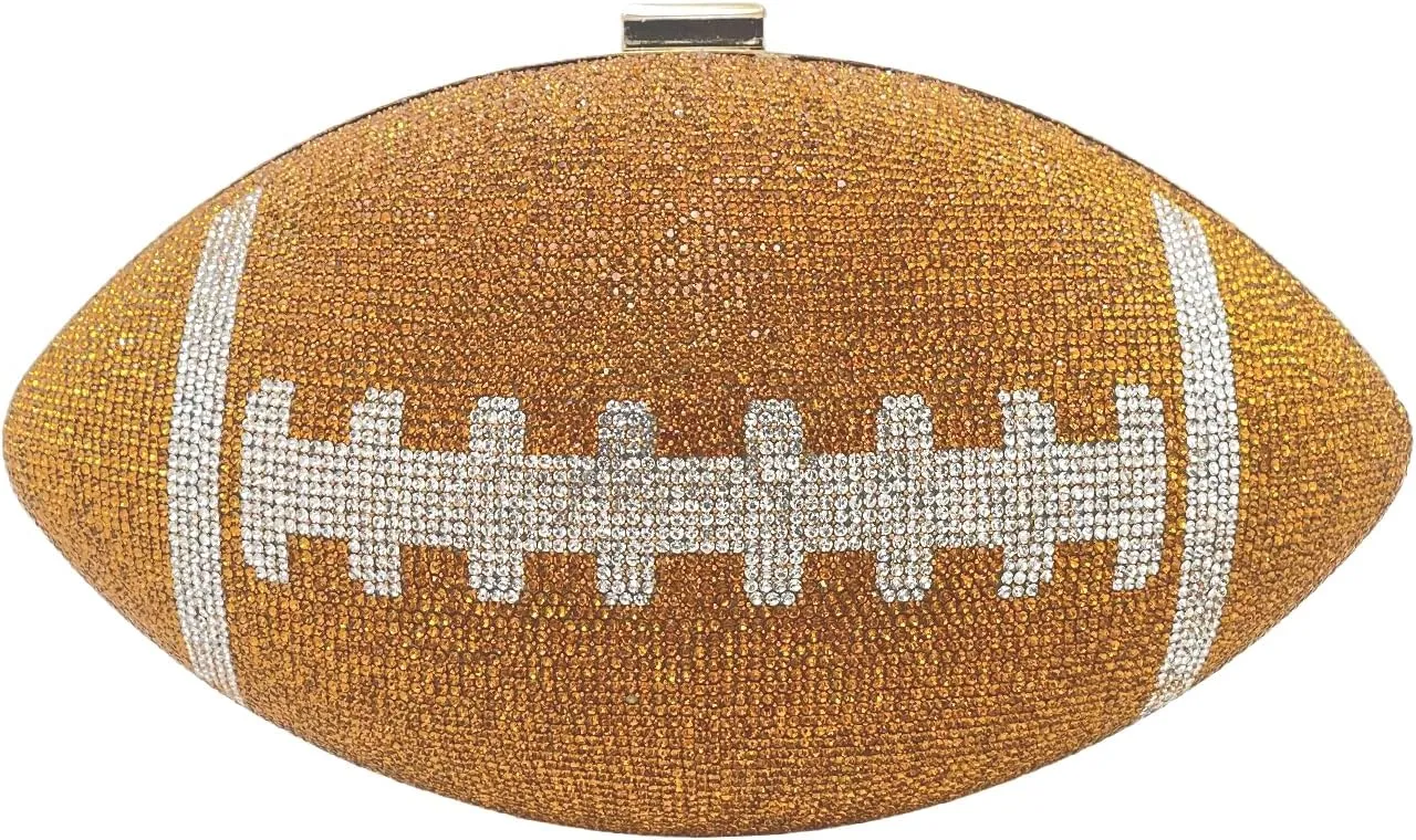 Basketball Clutch Purse with Rhinestone Bling Ball Play Purse for Women
