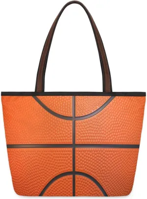 Basketball Texture Tote Bag for Women Womens Handbags Tote Bags for Travel Beach Gym