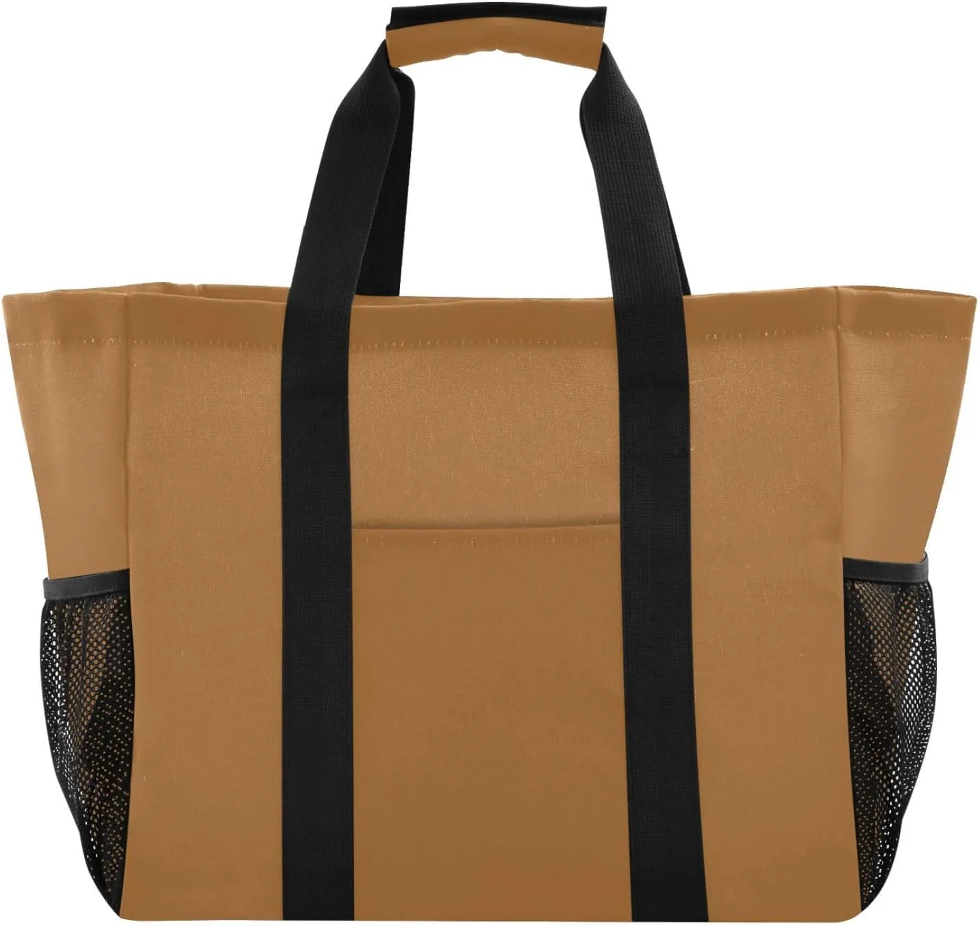 Beach Bag for Women Beige Large Canvas Tote Bag Sandproof Pool Bags with Pocket for Pool Travel Gym Beach