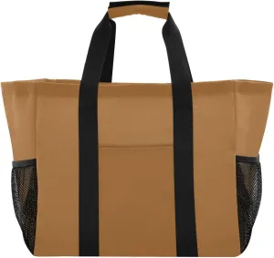 Beach Bag for Women Beige Large Canvas Tote Bag Sandproof Pool Bags with Pocket for Pool Travel Gym Beach