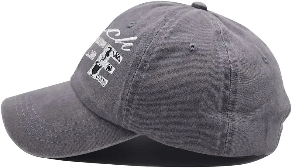 Beach Life Hat, Beach Hair Don't Care Baseball Cap Vintage Embroidered Adjustable Distressed Washed for Men Women