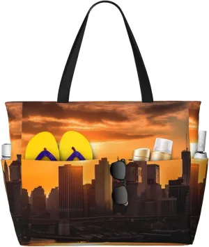 Beach Tote Bag for Women Oversized Travel Weekender Bags Rock jump Waterproof Pool Bag Beach Accessories