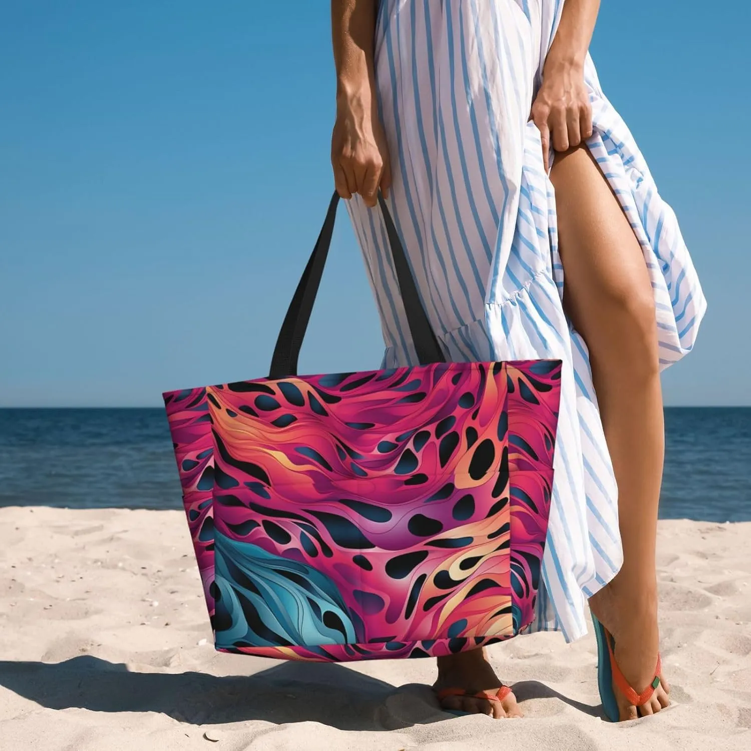 Beach Tote Bag for Women Oversized Travel Weekender Bags Skate boards Waterproof Pool Bag Beach Accessories