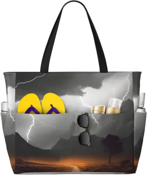 Beach Tote Bag for Women Oversized Travel Weekender Bags Underwater Turtle Waterproof Pool Bag Beach Accessories