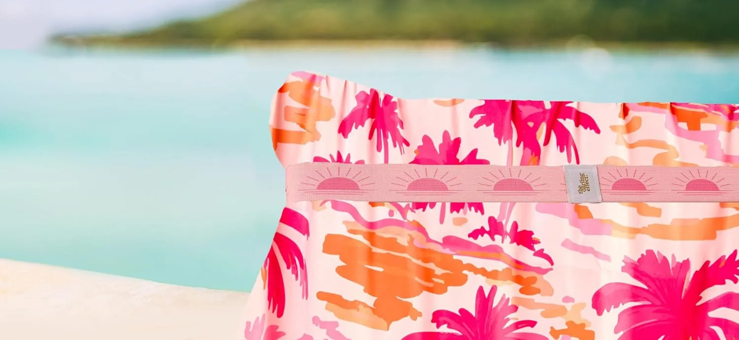 Beach Towel Set Microfiber Quick Dry Towel Extra Large Sand and Water Resistant Oversized for Pool or Beach Chairs 3 Piece Set with Matching Bag and Stay Put Band