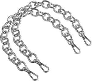 Beaulegan Purse Chain Handles Replacement for Handbag or Shoulder Bag 2 PCS, 15.7 Inch Long (Silver)