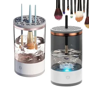 Beauty Cosmetic Brush Cleaner, 2025 New The Cozy Luna Brush Cleaner, Beauty Cosmetic Brush Cleaner, Electric Makeup Brush Cleaner Machine for All Size Brushes (1Pcs Transparent)