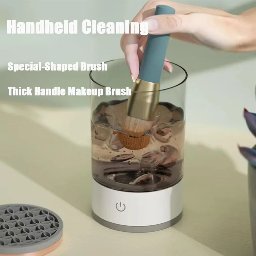 Beauty Cosmetic Brush Cleaner, 2025 New The Cozy Luna Brush Cleaner, Beauty Cosmetic Brush Cleaner, Electric Makeup Brush Cleaner Machine for All Size Brushes (1Pcs Transparent)