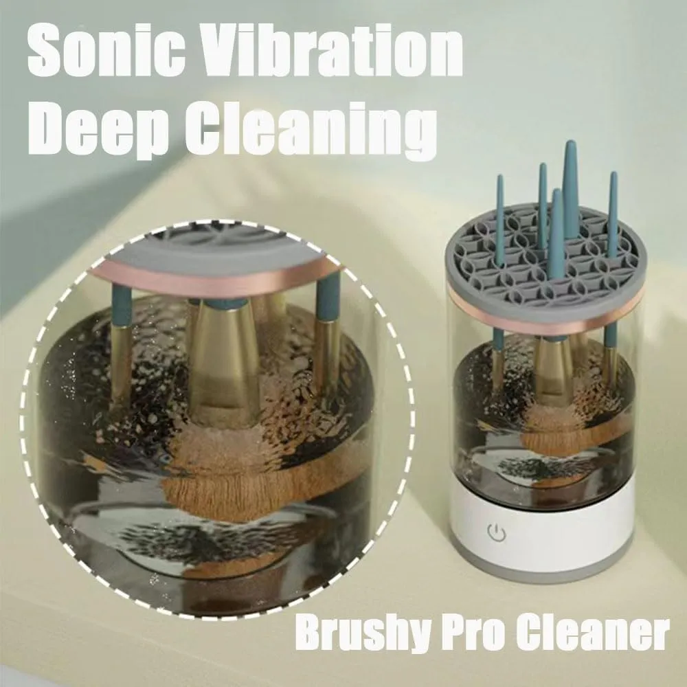 Beauty Cosmetic Brush Cleaner, 2025 New The Cozy Luna Brush Cleaner, Beauty Cosmetic Brush Cleaner, Electric Makeup Brush Cleaner Machine for All Size Brushes (1Pcs Transparent)