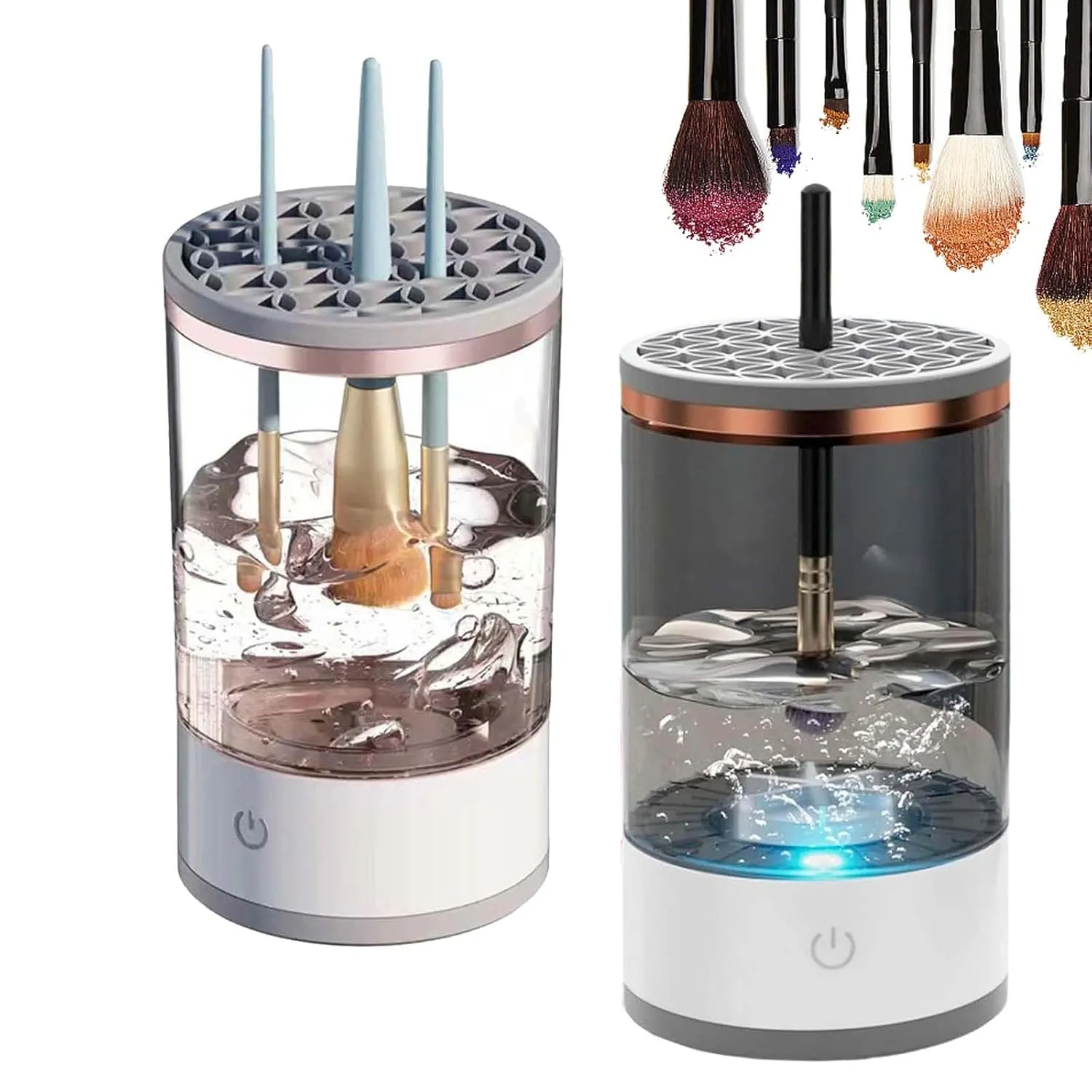 Beauty Cosmetic Brush Cleaner, 2025 New The Cozy Luna Brush Cleaner, Beauty Cosmetic Brush Cleaner, Electric Makeup Brush Cleaner Machine for All Size Brushes (1Pcs Transparent)