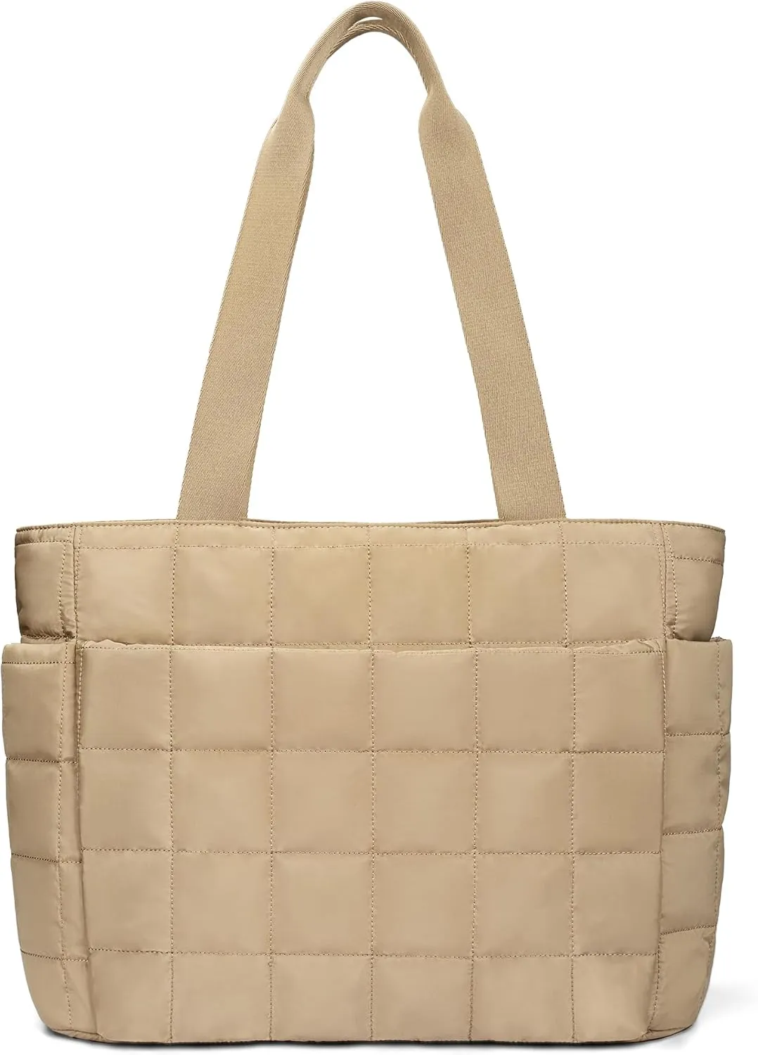 befen Laptop Tote Bag for Women Work, Travel Tote Bags Nurse Puffer Quilted Handbags, Lightweight Waterproof Beach Purse