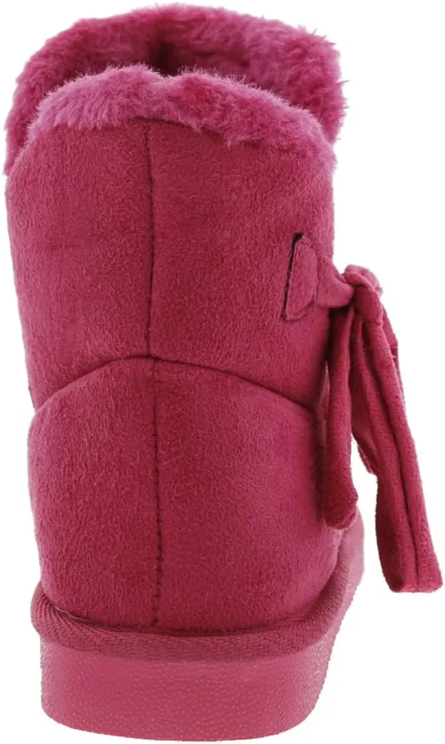 Bellini Ace Women's Short Microsuede Winter Boot With Bow
