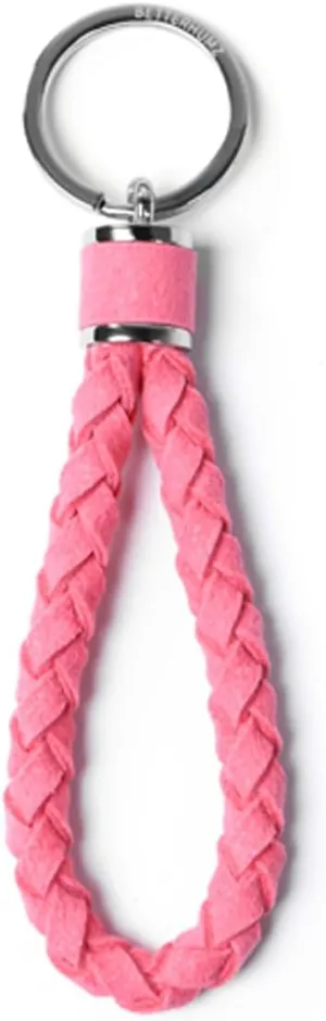 BETTERHUMZ Leather Key Fob Car Weave Keychain Ring Woven Strap Braided Key Chain for Alcantara Accessories