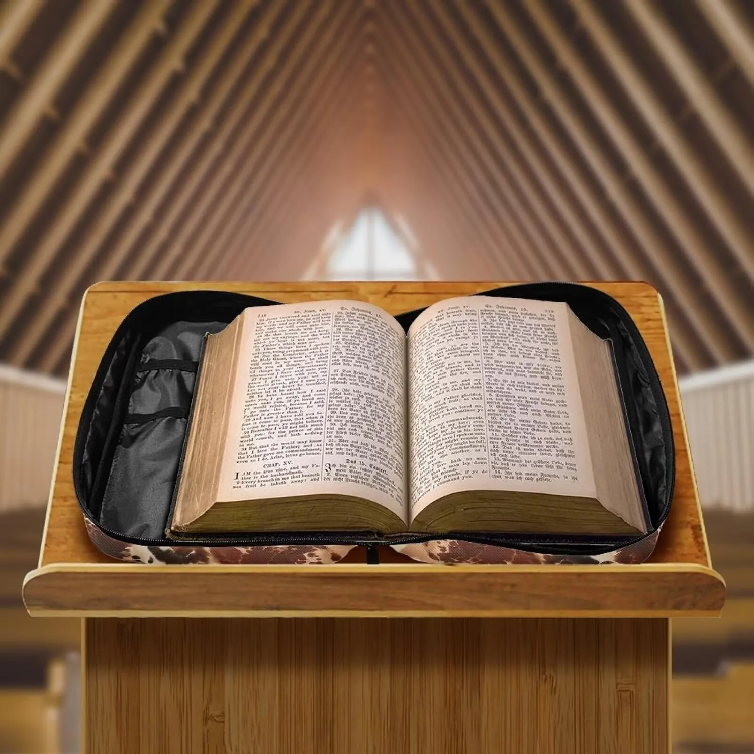 Bible Carrying Case Bible Cover for Men Women Bible Cover with Strap