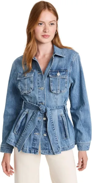 [BLANKNYC] Womens Long Denim Pleated Jacket