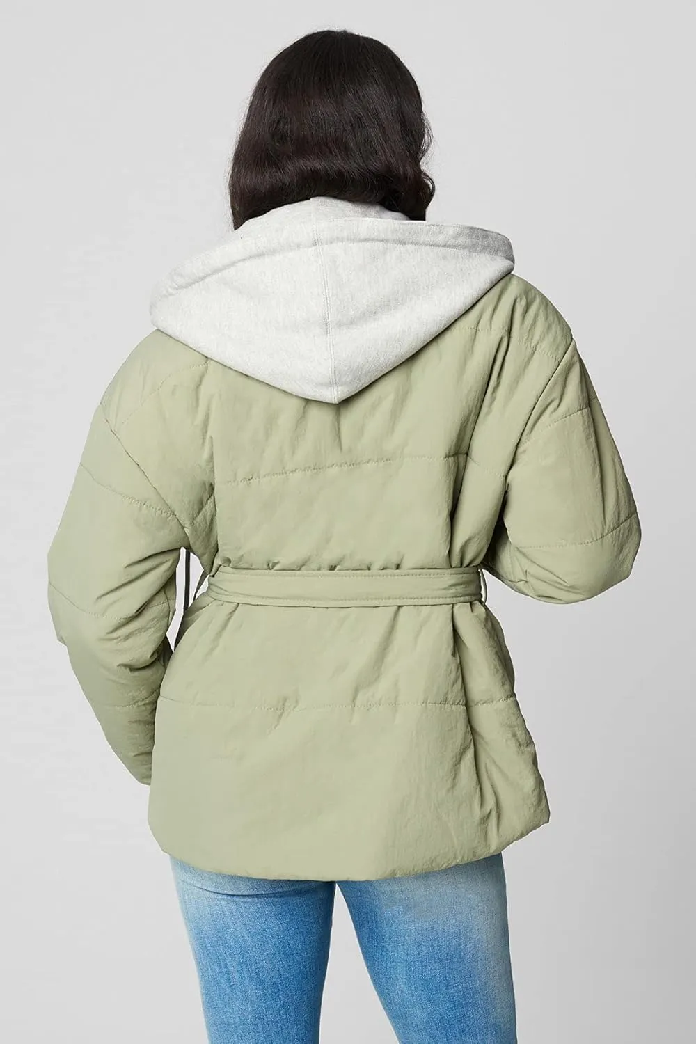 [BLANKNYC] womens Luxury Clothing Quilted Print Jacket, Comfortable & Stylish Windbreaker Coat