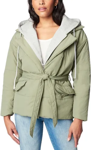 [BLANKNYC] womens Luxury Clothing Quilted Print Jacket, Comfortable & Stylish Windbreaker Coat