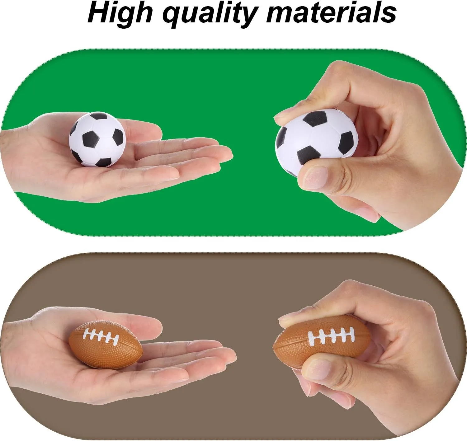 Blulu 48 Pack Sports Stress Balls for Kids Mini Footballs Mini Baseball, Soccer, Basketball, Foam Stress Balls for Anxiety Relief Sport Class Prize and Outdoor Game (1.6 Inch)