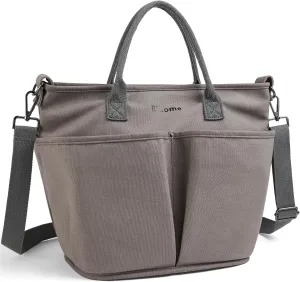 Bluome Tote Bag for Women Canvas Tote Bag With Zipper College Gym Tote Medium Travel Work Bags Hobo Handbag Crossbody