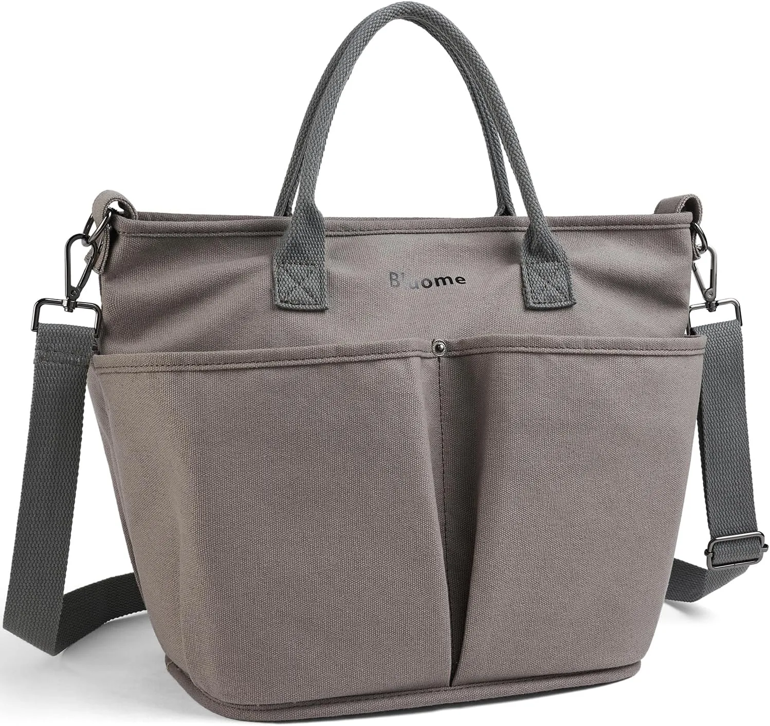 Bluome Tote Bag for Women Canvas Tote Bag With Zipper College Gym Tote Medium Travel Work Bags Hobo Handbag Crossbody