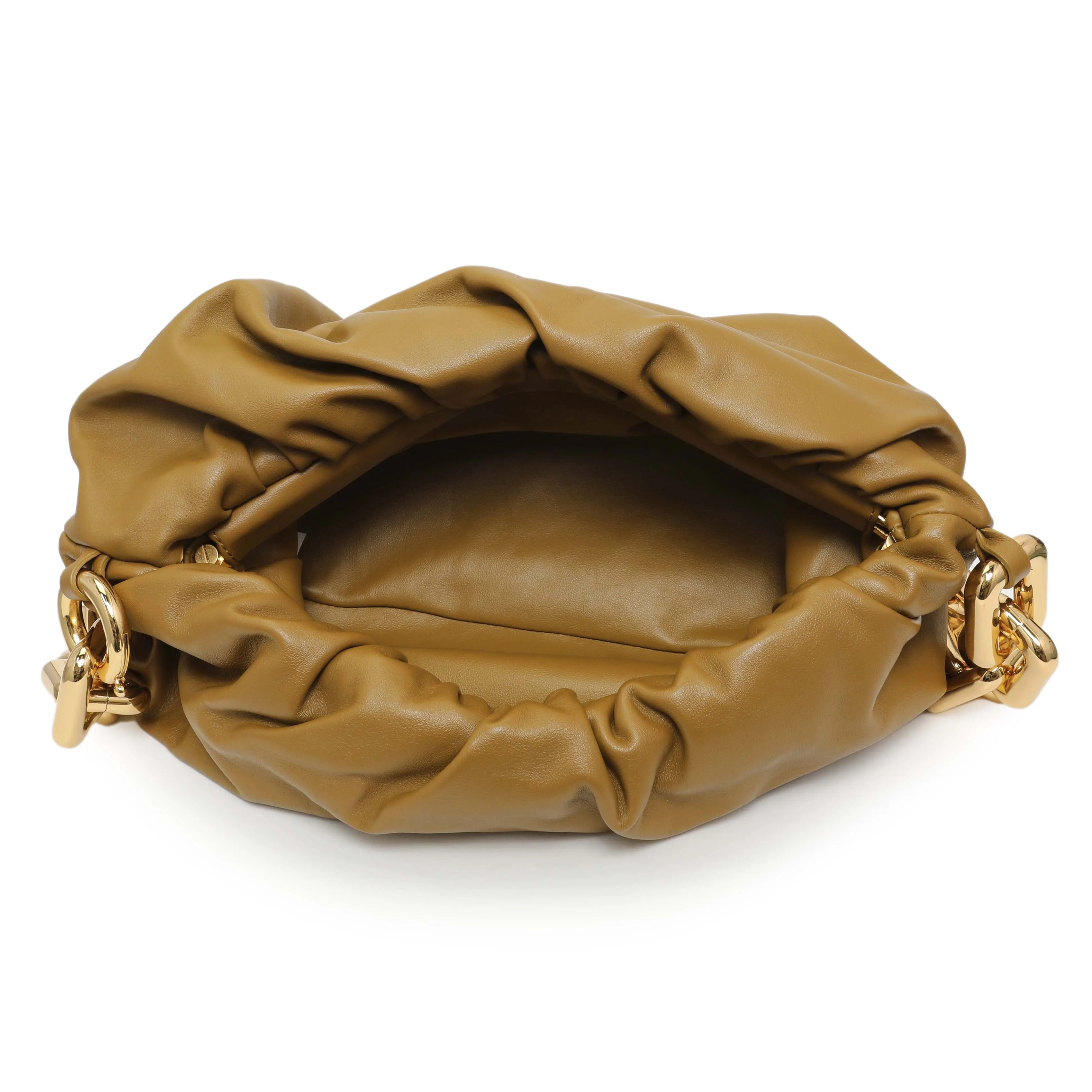 Bottega Veneta Moutarde Calfskin The Pouch Chain