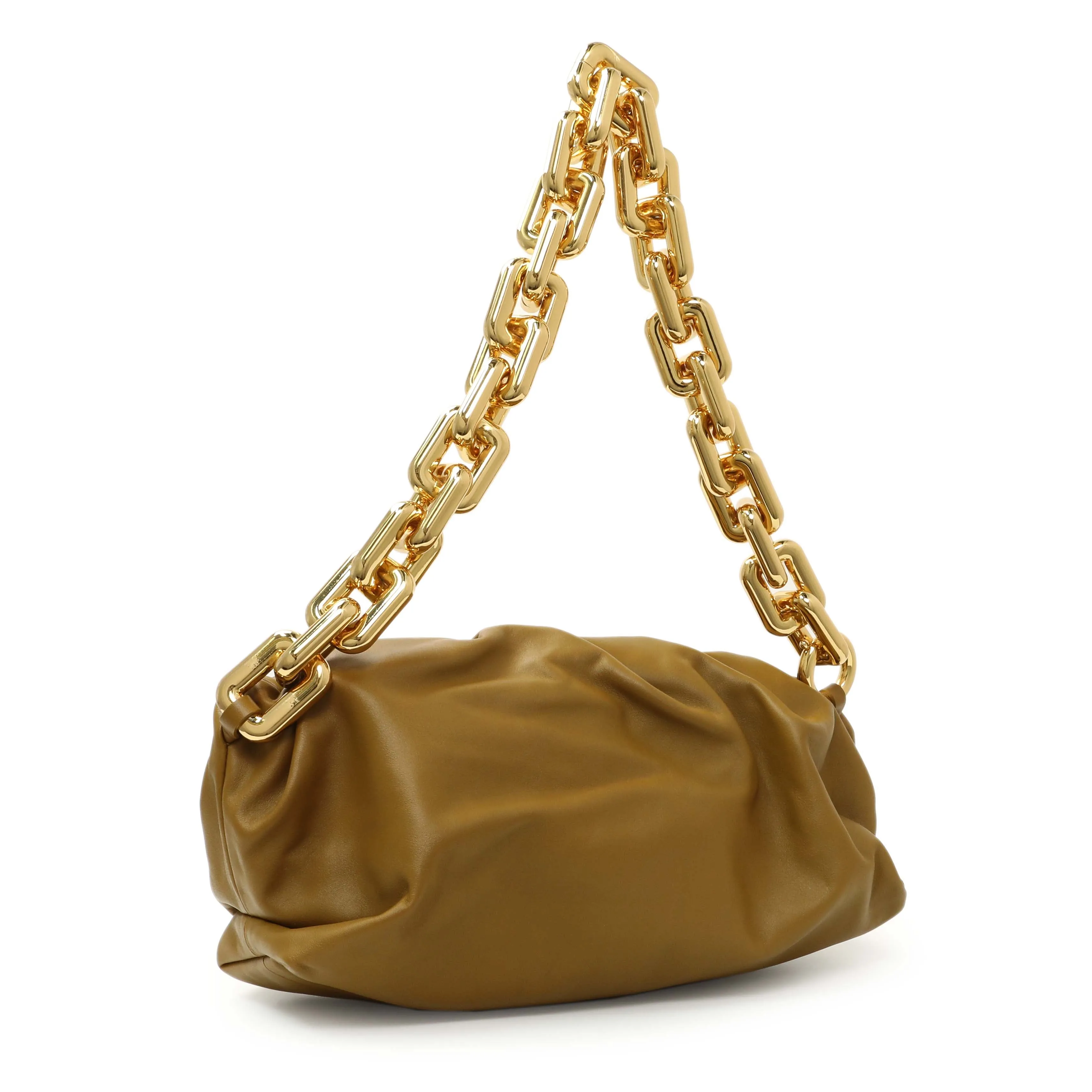 Bottega Veneta Moutarde Calfskin The Pouch Chain