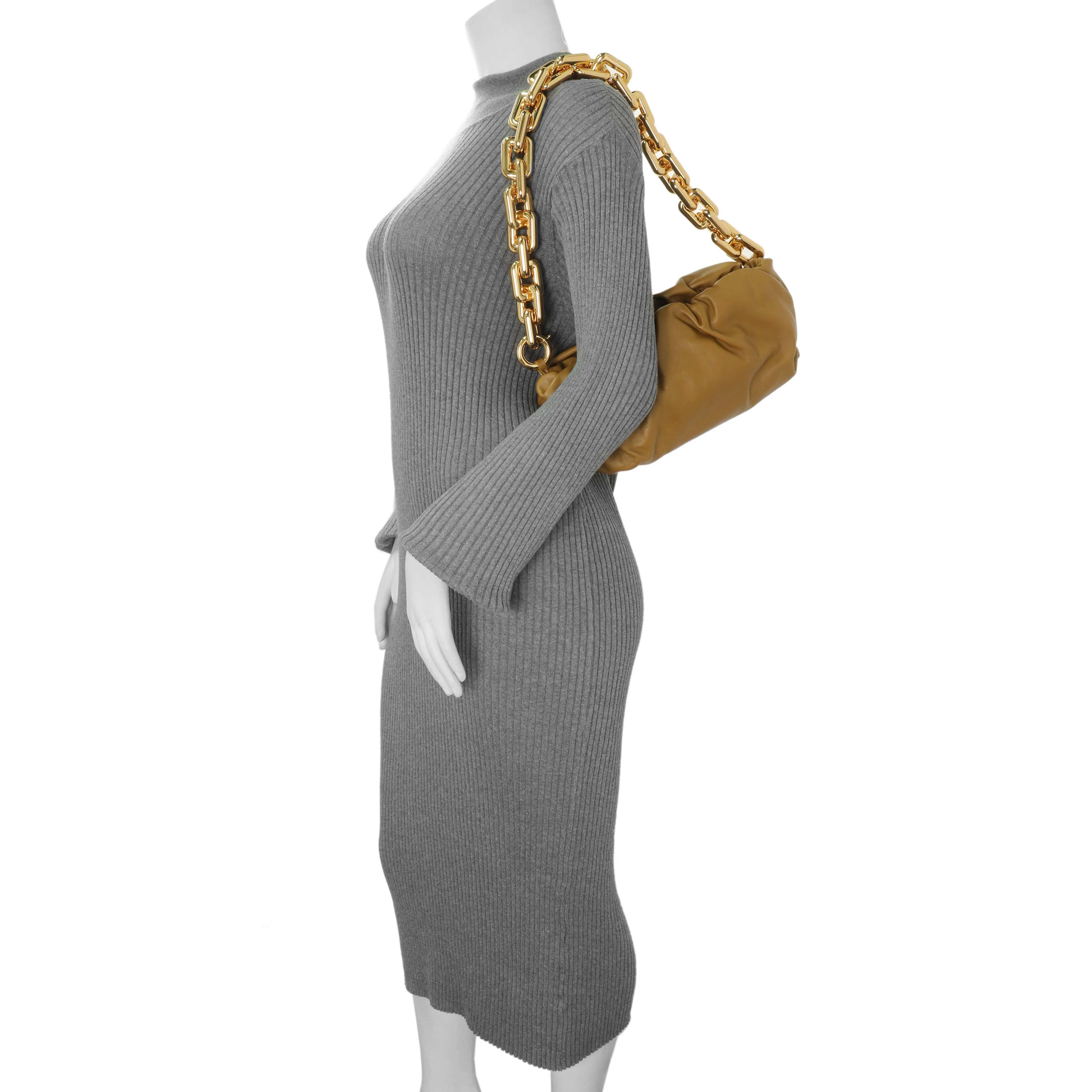 Bottega Veneta Moutarde Calfskin The Pouch Chain