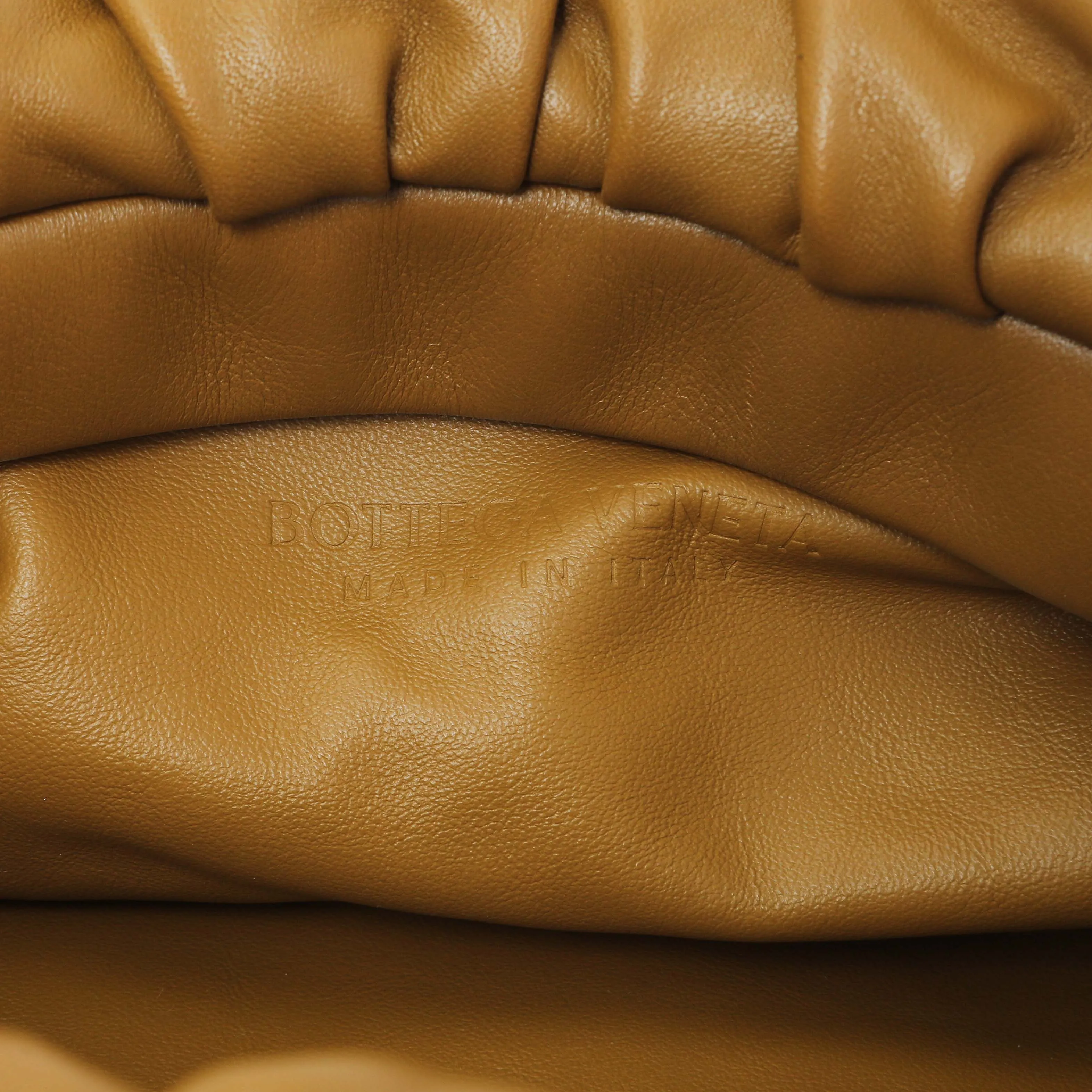 Bottega Veneta Moutarde Calfskin The Pouch Chain