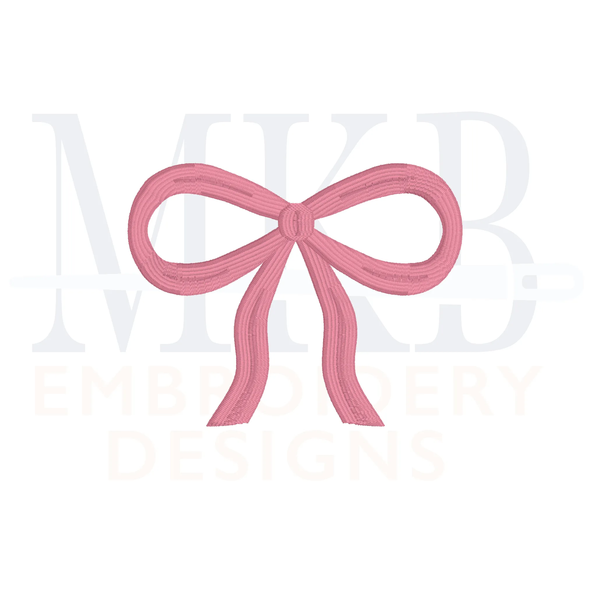 Bow Embroidery Design, Large Bow, Embroidery Design