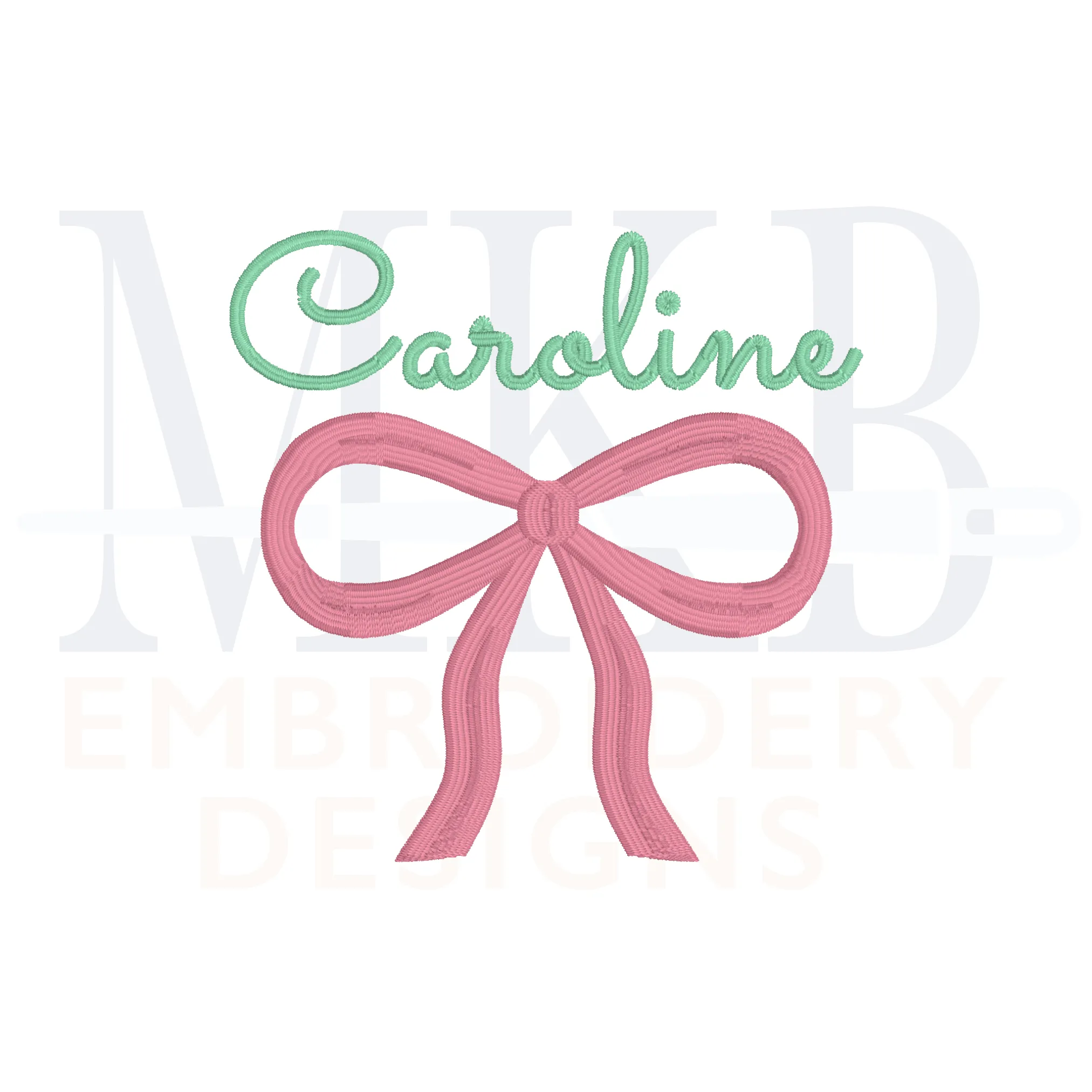 Bow Embroidery Design, Large Bow, Embroidery Design