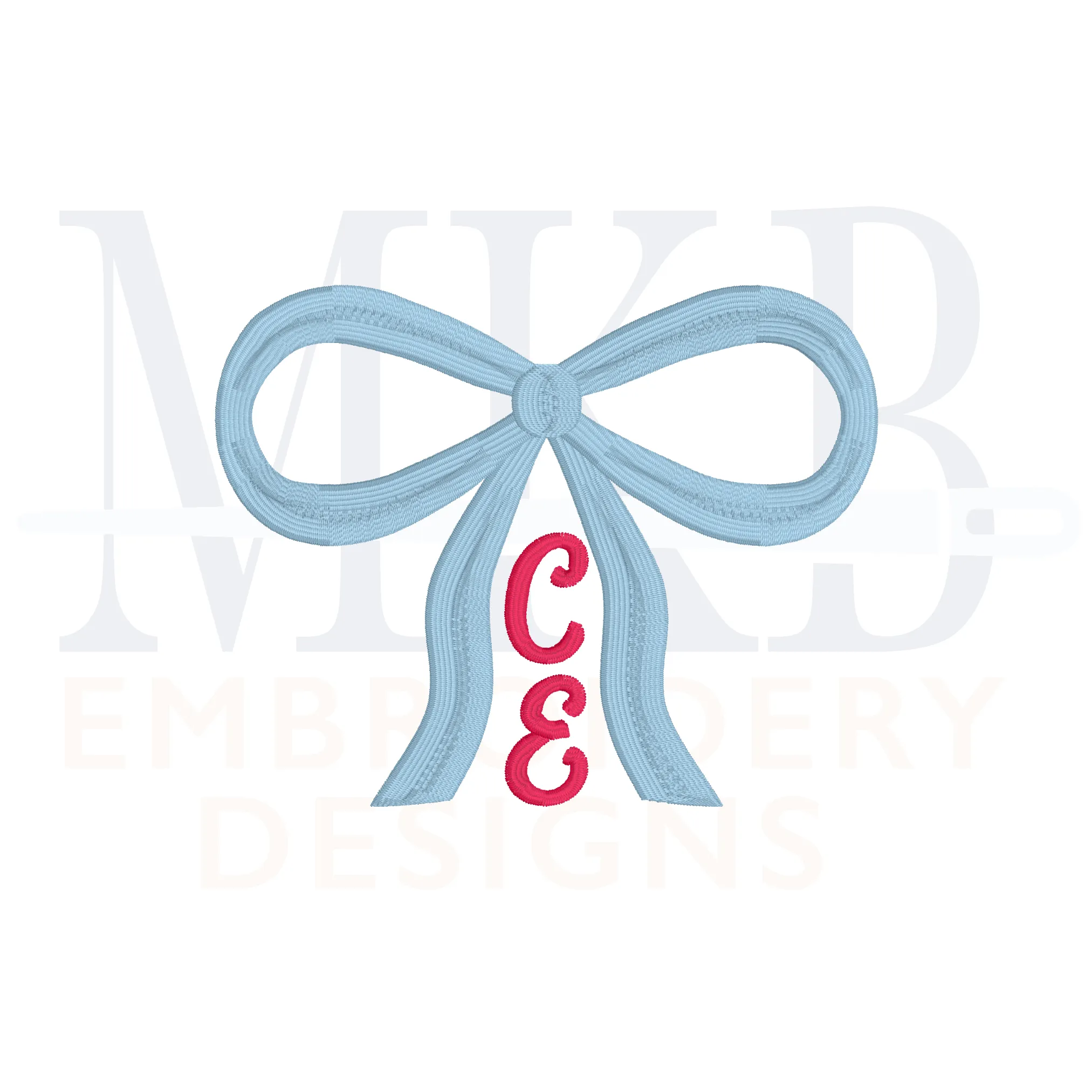 Bow Embroidery Design, Large Bow, Embroidery Design