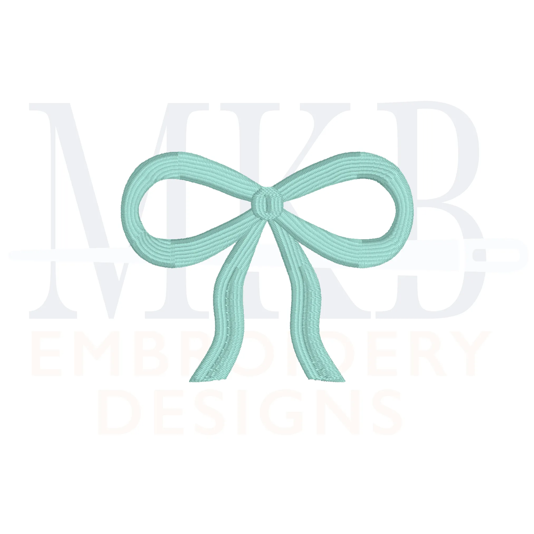 Bow Ribbon Mini Machine Embroidery Design File