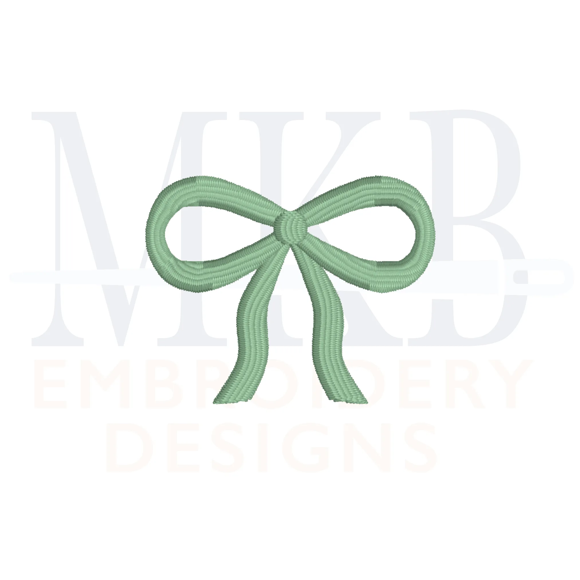 Bow Ribbon Mini Machine Embroidery Design File