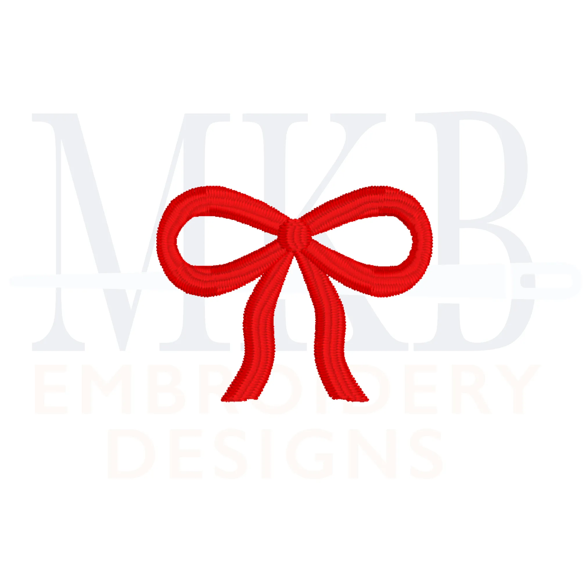 Bow Ribbon Mini Machine Embroidery Design File