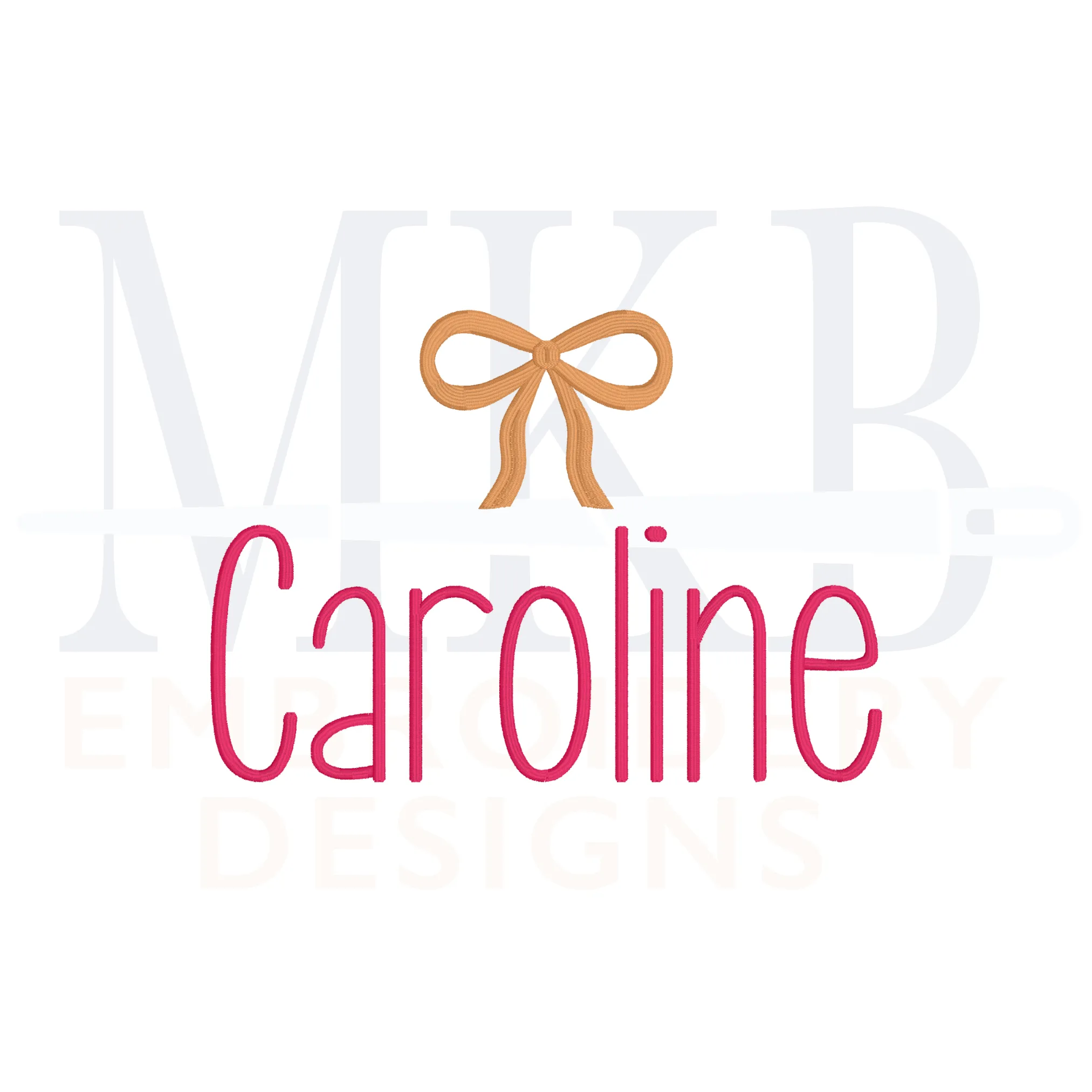 Bow Ribbon Mini Machine Embroidery Design File