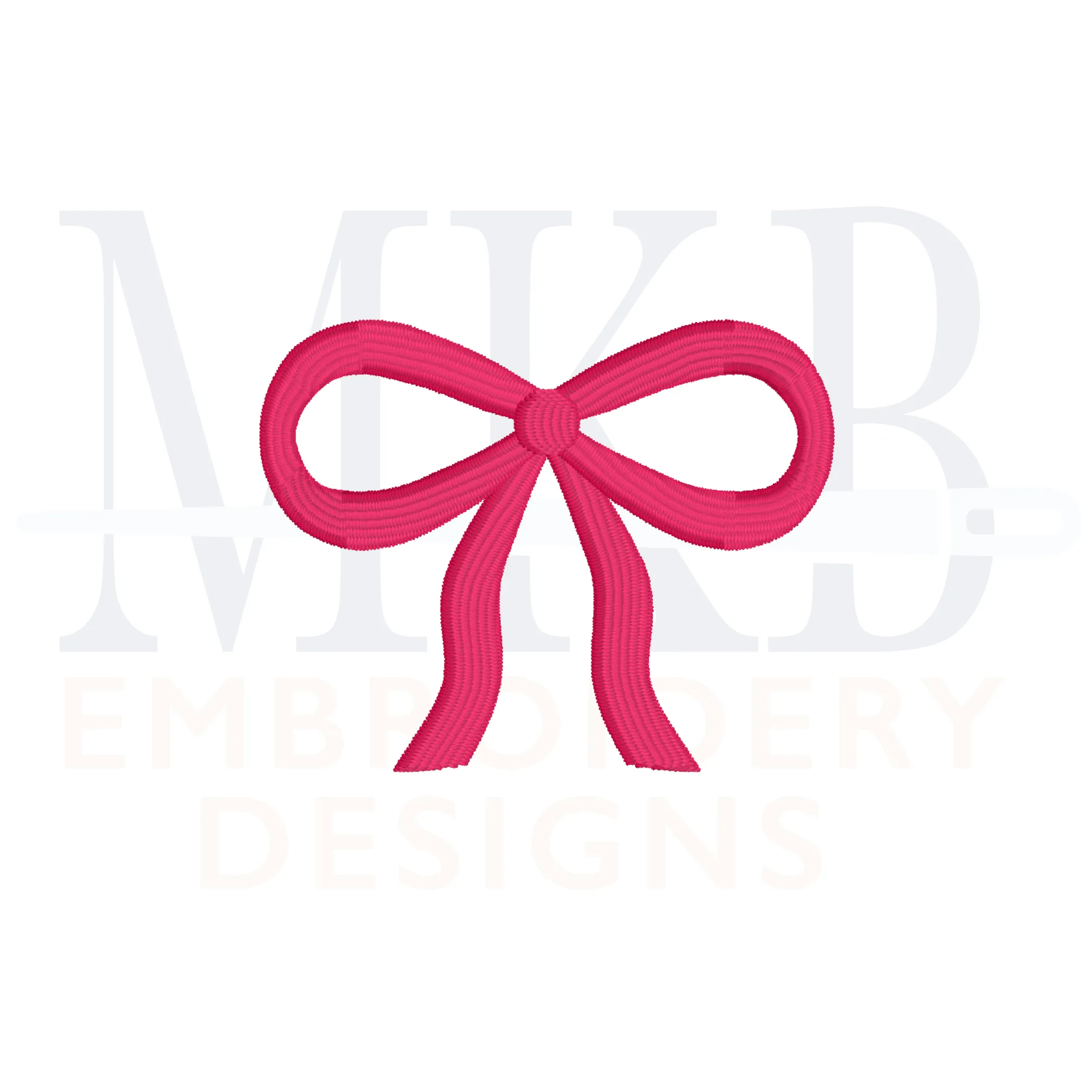 Bow Ribbon Mini Machine Embroidery Design File