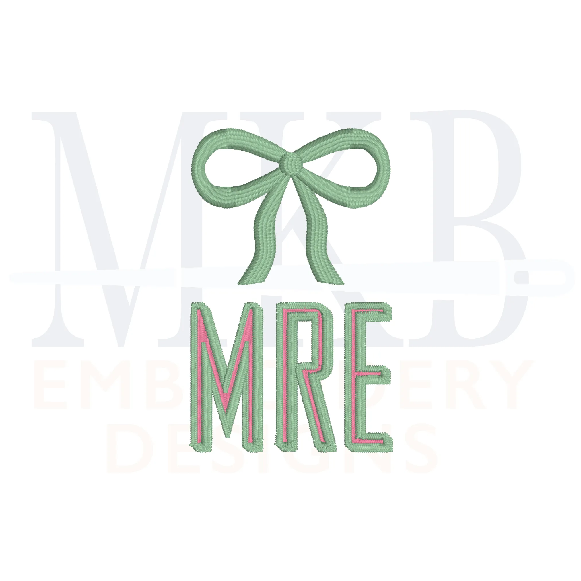 Bow Ribbon Mini Machine Embroidery Design File