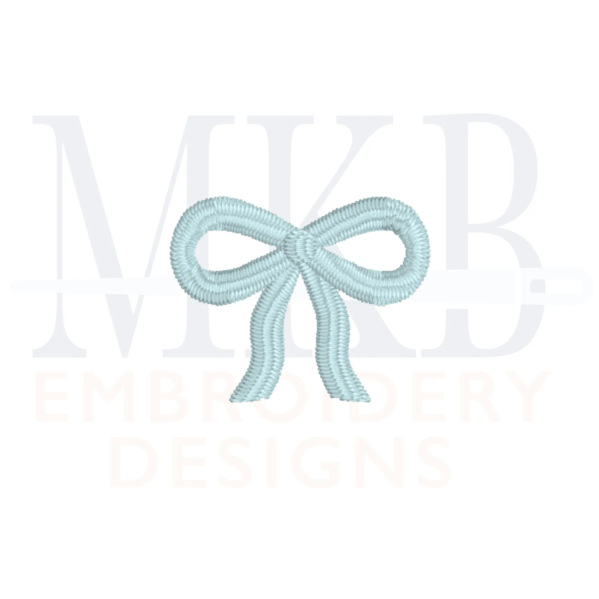Bow Ribbon Mini Machine Embroidery Design File