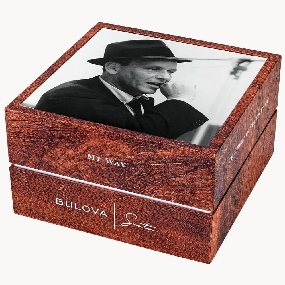Bulova Men's Frank Sinatra My Way Leather Strap Watch
