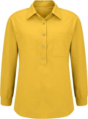 Button Down Shirts for Women Down Shirt Short Sleeve Cotton Linen Womens White Button Spring for