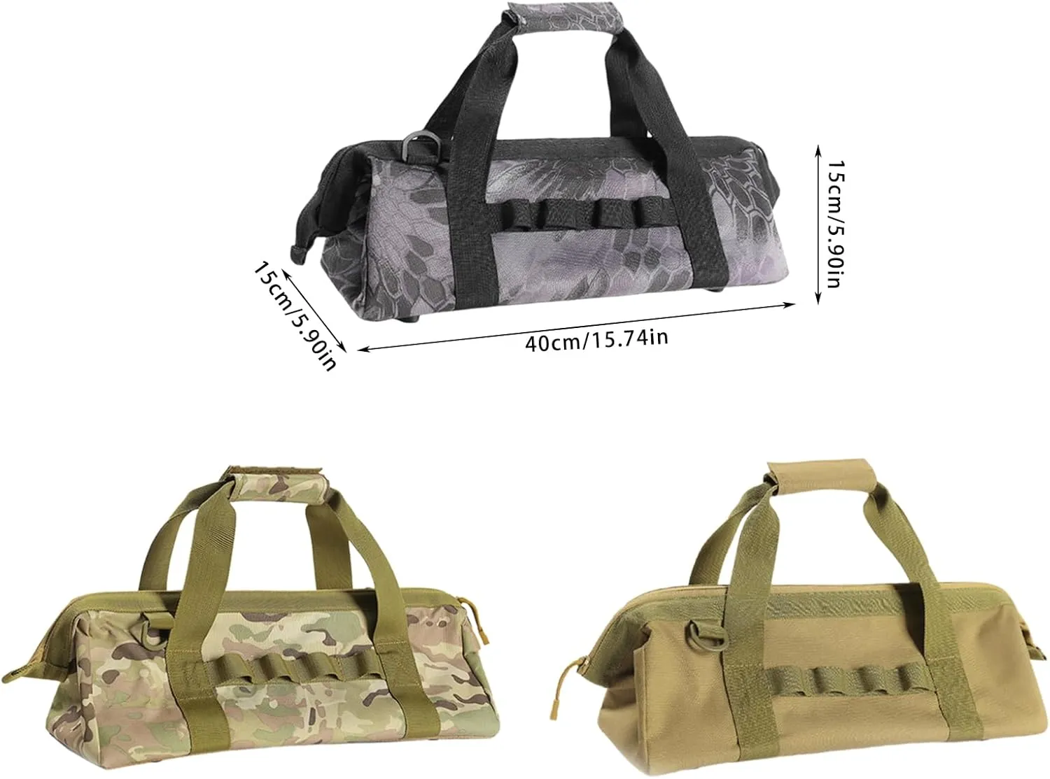 Camouflages Camping Bag Elastics Bag Meshes Pockets Outdoor Gears Organization for Camping Tool and Equipment