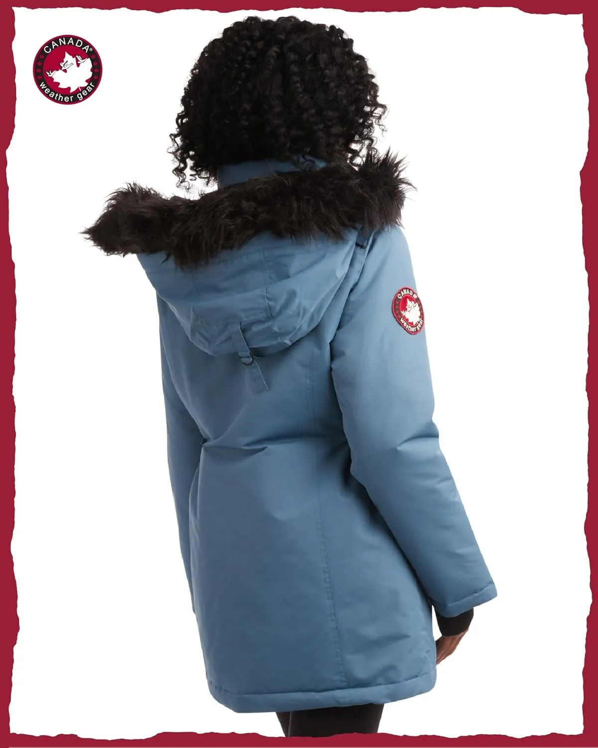 CANADA WEATHER GEAR Women's Winter Coat - Stadium Parka Jacket, Fur Trim Hood (S-XL)