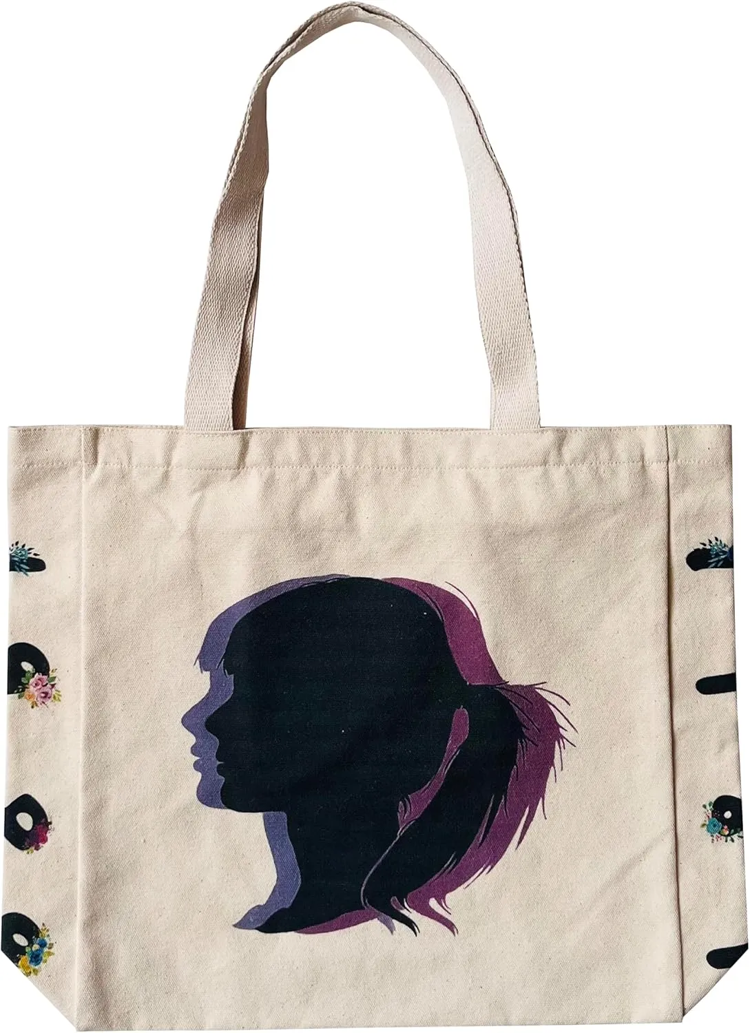 Canvas Tote Bag Aesthetic Vintage Cute Tote with Zipper Pockets Valentines Christmas Gifts for Women Girls