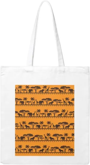 Canvas Tote Bag For Women, African Animals Reusable Shopping Bag, Large Capacity Beach Tote For Travel, Gym, Grocery & Daily Use, Casual Shoulder Handbags