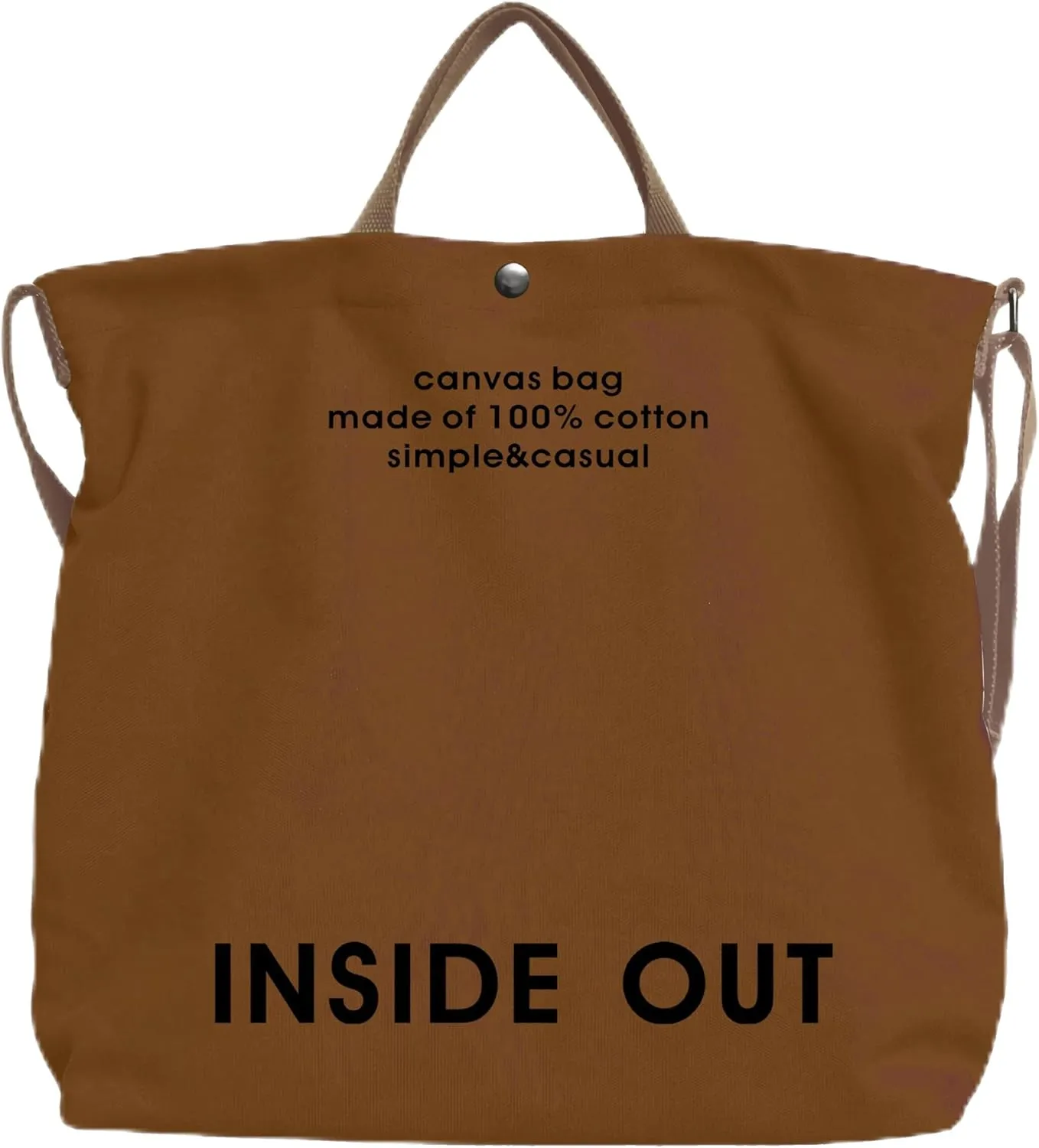 Canvas Tote Bag for Women - inside out Bag Large Canvas Crossbody Handbag Shoulder Bag for Work Travel Casual