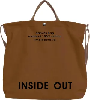 Canvas Tote Bag for Women - inside out Bag Large Canvas Crossbody Handbag Shoulder Bag for Work Travel Casual