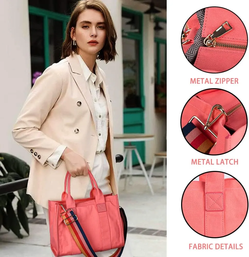 Canvas Tote Bag for Women Top Handle Handbag Crossbody Tote Bag for Women