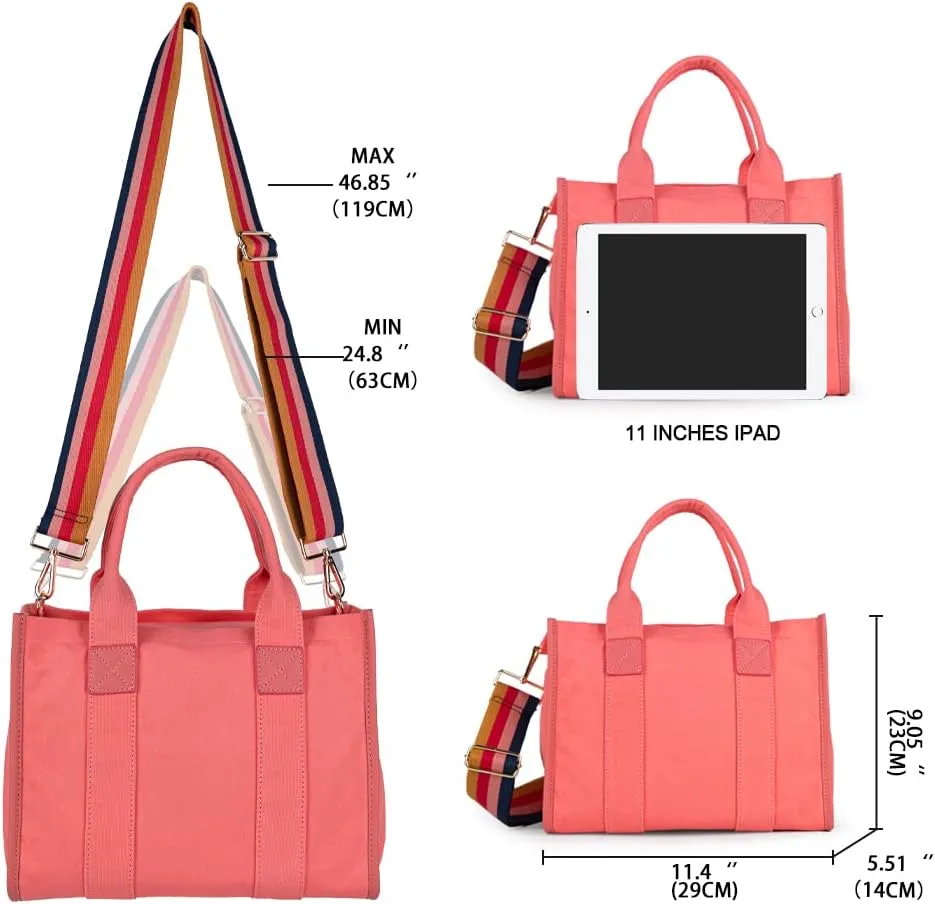 Canvas Tote Bag for Women Top Handle Handbag Crossbody Tote Bag for Women